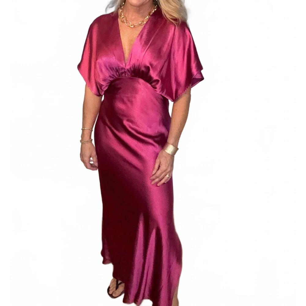 NEW DRESS FORUM juliet maxi dress in viva magenta - Picture 6 of 8